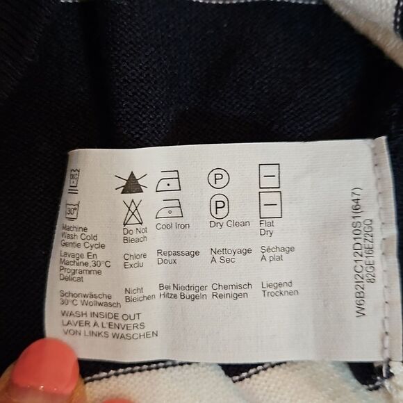 NWT Esprit black & white stripe gatheted side top size Medium - Picture 11 of 13